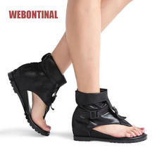 WEBONTINAL 2021 Summer Roman Shoes Women Sandals Wedge Sandles Fashion Rome Female Sandalias Ladies Gladiator Comfortable 2024 - buy cheap