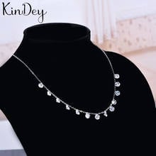 Kindey Bohemian Vintage Silver Color Tassel Beads Necklaces For Women Charm Choker Necklace Boho Jewelry 2024 - buy cheap