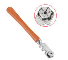 Multifunctional Portable Six-wheel Glass Cutter High-strength Roller Mahogany Round Flat Handle Glass Knife Craft Cutting Tool 2024 - buy cheap