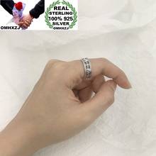 OMHXZJ Wholesale HC99 European Fashion Hot Woman Girl Birthday Party Gift Vintage Crown Cross 100% 925 Sterling Silver Open Ring 2024 - buy cheap