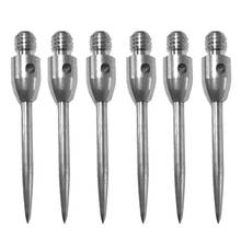 MagiDeal 6 Pieces 2BA Thread Darts Steel Tips Conversion Dart Tip Points Silver 2024 - buy cheap