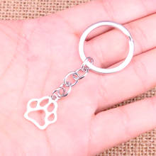 20pcs dog bear paw Keychain 19*17mm Pendants Car Key Chain Ring Holder Keyring Souvenir Jewelry Gift 2024 - buy cheap