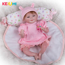 KEIUMI 17 дюймов 42 см Reborn для маленьких девочек куклы Boneca Reborn Baby Doll модная одеваются игрушки для детей Playmate подарки 2024 - купить недорого