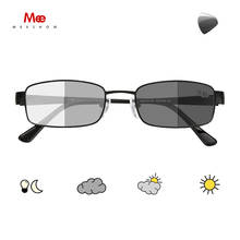 Meeshow Photochromic Reading Glasses anti UV400 Men Stainless Steel Glasses with diopter reading glasses +1.5 +2.5 WT0340 2024 - buy cheap