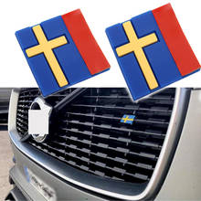 1Pcs Sweden Flag For VOLVO XC40 XC60 XC90 XC70 V90 S90 S60 S40 S80 V60 V40 C70 Car 3D Car Emblem Front Grill Door Trunk Sticker 2024 - buy cheap