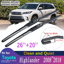 Car Wiper Blade for Toyota Highlander XU40  XU50 Kluger 2008~2018 Front Windscreen Windshield Wipers Car Goods 2009 2010 2016 2024 - buy cheap