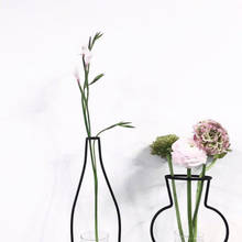 Новинка, скандинавские минималистичные абстрактные ваза, черная железная короткая ваза, цветочные стеллажи, украшения, хит продаж, искусство, креативный, мультитип 2024 - купить недорого