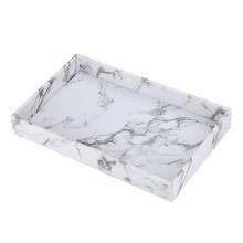 Marble Texture Serving Tray PU Leather for Coffee Tea Drinks Perfume Kitchen Teaware 2024 - buy cheap