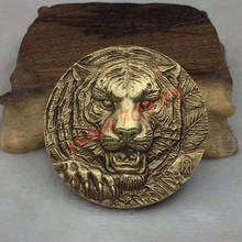 Colección de antigüedades, medallón de bronce conmemorativo de los 12 años del zodiaco del tigre, exquisita colección de artesanías 2024 - compra barato