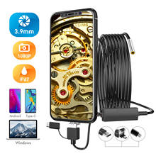 3.9mm USB Pipe Borescope 3 in 1 Type-c flexible endoscope camera Waterproof  Inspection Borescope for Android PC 2024 - buy cheap