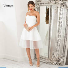 Verngo Prom Dresses Short Simple Party Gown Ivory Evening Dress Party Vestido De Noche Elegant Formal Dress 2024 - buy cheap