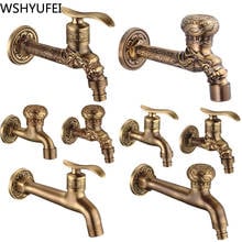 1Pcs Wall Mount Bibcock Brass Retro Tap Outdoor Garden Taps Washing Machine Mop Luxury Antique Home hardware decoration 2024 - buy cheap