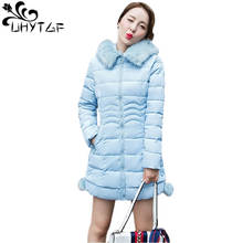 Uhytgf casaco feminino básico acolchoado de algodão, forrado, engrossado, jaqueta de inverno plus size x454 2024 - compre barato