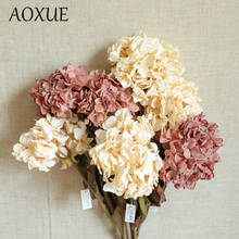 Flores artificiales de imitación de seda, Hortensia de 72cm, para decoración del hogar, sala de estar, jardín, boda, Hotel 2024 - compra barato