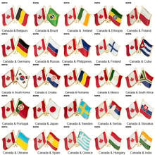Канада крест флаг Значок Дружбы значок с флагом страны брошь в виде флага Национальный флаг отворот булавка международные путешествия булавки коллекции 2024 - купить недорого