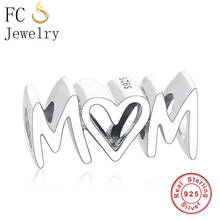 FC Jewelry Fit Original Brand Charm Bracelet 925 Sterling Silver Hot Letter Alphabet Bead For Making Script MOM Berloque 2019 2024 - buy cheap
