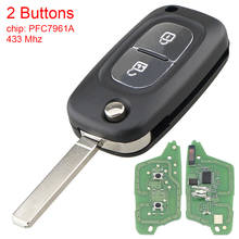 433MHz  2  Buttons Smart Car Remote Key ID46 PFC7961A Chip Fit for Renault Clio Clio 3 Kangoo Master Modus Twingo 2006-2016 2024 - buy cheap