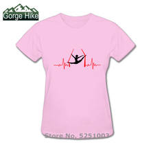 Aerial Silks In A Heartbeat T shirt Women Funny Adventure Tees Aerial Acrobatics T-Shirts female Fashion Dance Ballerina Tshirt 2024 - buy cheap