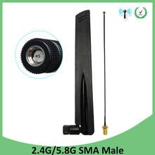 5pcs 2.4GHz 5GHz 5.8Ghz wifi Antenna 2.4 ghz 8dBi SMA Male Connector wi fi 2.4G 5G 5.8G Antena + 21cm RP-SMA Male Pigtail Cable 2024 - buy cheap