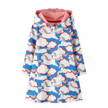 Vestido con capucha de unicornio para niñas, ropa de princesa de algodón, Otoño e Invierno 2024 - compra barato