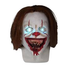 Máscara de Cosplay del Joker de Stephen King, máscara de látex de payaso del Capítulo Dos, accesorios de fiesta de lujo, novedad 2024 - compra barato