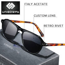 Gafas de sol graduadas polarizadas para hombre, lentes ópticas Retro para miopía, bifocales progresivas, acetato italiano 2024 - compra barato