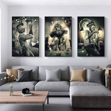 Animals Posters and Prints for Living Room Black and White Wall Paintings Monkey Smoking Picture On The Wall Frameless Decor 2024 - buy cheap