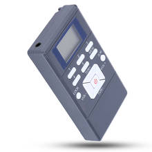 Minireceptor de señal Digital LCD FM portátil, receptor inalámbrico con auriculares grises 2024 - compra barato