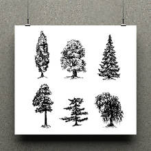 AZSG Pine tree Clear Stamps/seal for DIY Scrapbooking/Card Making/Photo Album Decoration Supplies 2024 - buy cheap