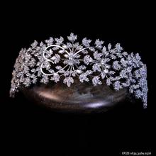 Stunning CZ Zircon Wedding Crowns Headbands Crystal Evening Hairbands Brides Hair Accessories Prom Jewelry 2024 - buy cheap