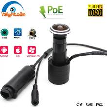 Vsightcam POE Power Door Eye Hole IP Camera 1.78mm Wide Angle FishEye Lens 1080P HD Mini Peephole CCTV Web Security Camera Audio 2024 - buy cheap