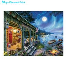 Sea Scenery Moon Beach Diamond Painting Scenic Round Full Drill Nouveaute DIY Mosaic Embroidery 5D Cross Stitch Home Decor Gifts 2024 - buy cheap