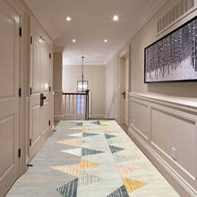 Alfombra para pasillo largo de estilo nórdico, alfombra geométrica para sala de estar, cama suave, alfombra para suelo del baño, alfombras de pasillo y cocina 2024 - compra barato