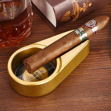 Travel Portable Ceramic Cigar Ashtray Single Slot Cigar Holder Round Ash Horse Pattern Gift Box 2024 - buy cheap