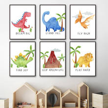 Stegosaurus Triceratops Tyrannosaurus Dinosaur Wall Art Canvas Painting Nordic Posters And Prints Wall Pictures Kids Room Decor 2024 - buy cheap