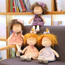Beautiful DIY Fluffy Hair Girl Doll Stuffed Toys Soft Kids Baby Toys for Girls Children Birthday Gift Kawaii Cartoon Hot Doll 2024 - buy cheap