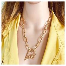 2020 новая Многоуровневая длинная цепь ошейник ожерелье винтажное панк ожерелье с буквами женские ювелирные изделия оптом 2024 - купить недорого