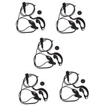 Lot 5PCS 2 Pin Ear Hook Earphone PTT Mic Speaker Microphone Headset for BaoFeng BF-888S UV-5R UV 5R UV-5RE UV-B5 Kenwood Radio 2024 - buy cheap