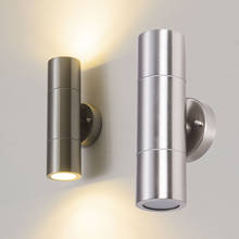 Luminária de parede em aço inoxidável com led 201, para áreas internas, lâmpada de parede para casa com gu10 2024 - compre barato