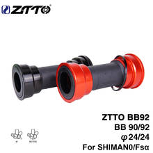 Ztto mtb suporte inferior bb92 bb90 bb86 bicicleta de estrada imprensa ajuste suportes inferiores para 24mm manivela chainset acessórios da bicicleta 2024 - compre barato