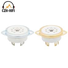 10pcs 9PIN B9A TUBE SOCKET Ceramic VALVE BASE for 12AX7 EL84 5670 ECC82 ECC83 12AX7 12AU7 6DJ8 Vintage Audio Amplifier DIY HiFi 2024 - купить недорого