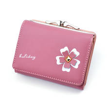Fashion Women Wallet Leather Buckle Flower Ladies Purses Mini Bag Women PU Leather Coin Purse Card Holder Wallet Clutch Printing 2024 - buy cheap