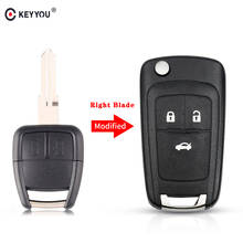 KEYYOU 3 Button Modified Flip Folding Remote Car Key Shell Case Fob For Chevrolet Cruze Aveo Auot Key Case Right Blade 2024 - buy cheap