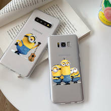 Cute funny Cartoon Minions TPU soft silicone phone case for Samsung Galaxy Note8 Note9 S10 Plus S10Lite S8 S9 S9 Plus S7 S6 Edge 2024 - купить недорого