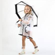 Capa de chuva impermeável para crianças, capa transparente eva à prova de vento para meninas jardim de infância, roupa de jardim de infância para bebês 2024 - compre barato