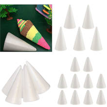 Espuma de poliestireno para niños, cono de árbol de Navidad en blanco, 20 piezas, 70/100/150mm 2024 - compra barato
