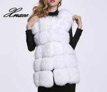 XnxeeFashion Long Ladies Faux Fur Vest Plus Size Women Faux Fur Coat Jacket Thick & Warm Winter Artificial Fox Fur Coat 2024 - buy cheap