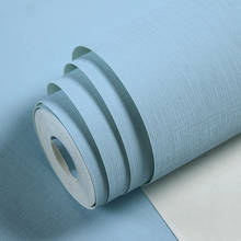 Papel tapiz liso de PVC con textura de lino para pared, fondo a rayas para dormitorio, sala de estar, sofá, gris, azul y rosa 2024 - compra barato