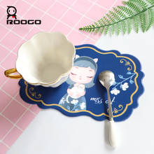Roogo Silicone Dream Girl Cup Coaster Placemat for Dining Table Cute Hot Pad Drink Coasters Kitchen Dish Mat Individual 2024 - buy cheap