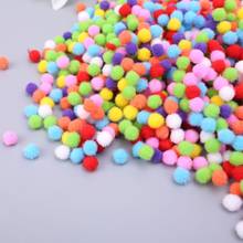 Pompones redondos y mullido para manualidades, bolas de pompones de colores mezclados, 10mm, 1000 Uds. 2024 - compra barato
